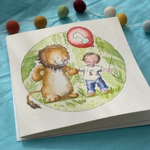 Carte d'anniversaire aquarelle peinte à la main, carte d'étape unique, carte d'anniversaire sur mesure, carte d'âge unique avec portrait
