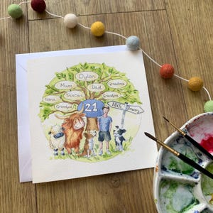 Cartão ilustrado exclusivo, arte personalizada, presente memorável, retrato personalizado, ocasião especial, cartão de coisas favoritas