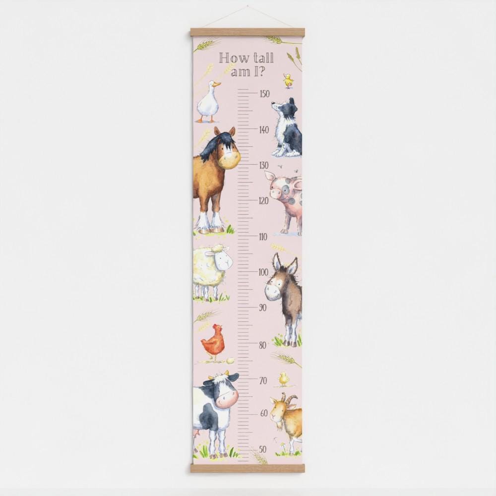 Farm Animals Growth Chart – Countryside Nursery Height Ruler - Etsy UK