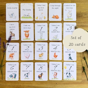 Cartes jalons bébé ferme, cartes jalons animaux de la ferme, accessoires photo, cadeau de baby shower, livraison gratuite aux États-Unis