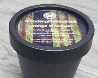 Orange scent Wood Wax Furniture polish | Natural Wood Beeswax Polish | cutting board conditioner | Oil-Wax Wood Finish | Clear Made in GB