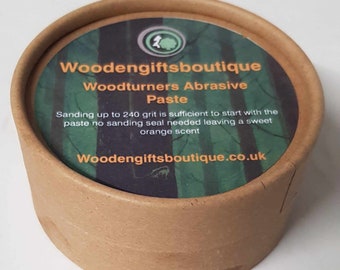 woodturners abrasive paste | cut and polish | abrasive wax paste | 200ml tub made in Great Britain