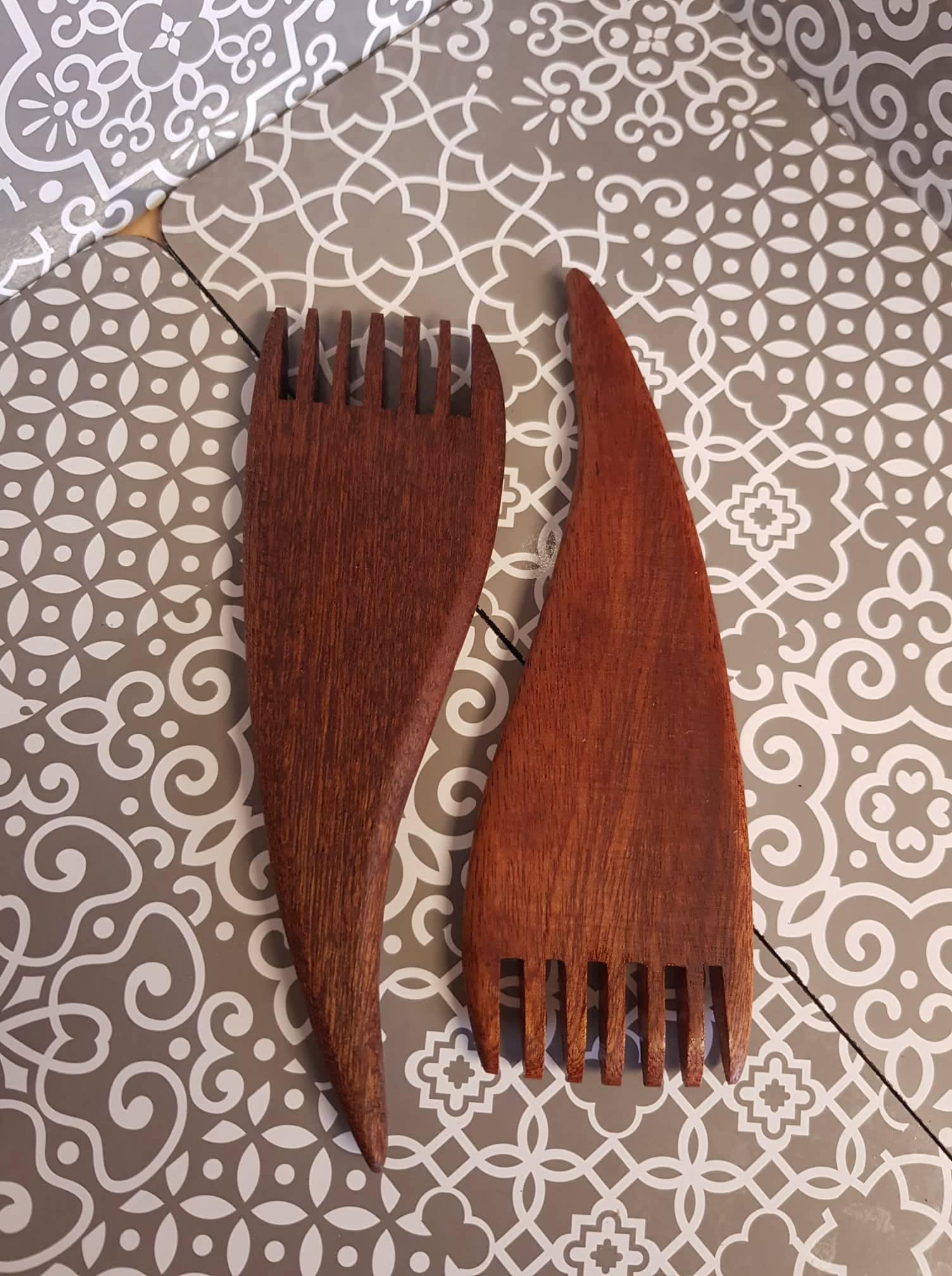 Weaving Comb, Comb With Needle, Black Oak, Dark Oak, Nalbinding Needle,  Tapestry Beater for Looms, Wooden Supply for Weaving, Baltic Weaving 