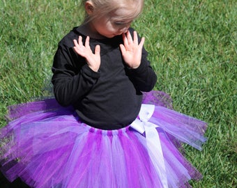 Purple Tutu Skirt 'Purple Bloom' - Purple & Lavender - newborn baby girl toddler child 6 12 24 months 1 2 3 4 5 6 7 8 years