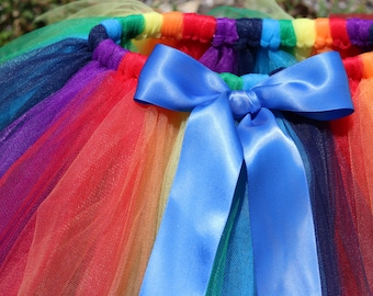 Rainbow Tutu Skirt - newborn baby girl toddler child 6 12 24 months 1 2 3 4 years