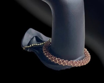 Handmade beaded chenille stitch bracelet