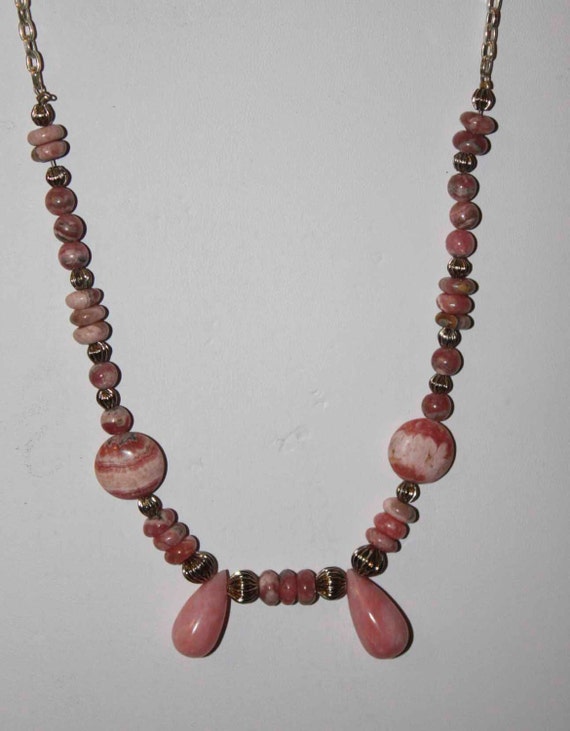 Vintage Estate Pink Coral Necklace Handmade Sterl… - image 2