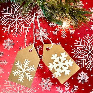 Gift tags with snowflake, set of 20