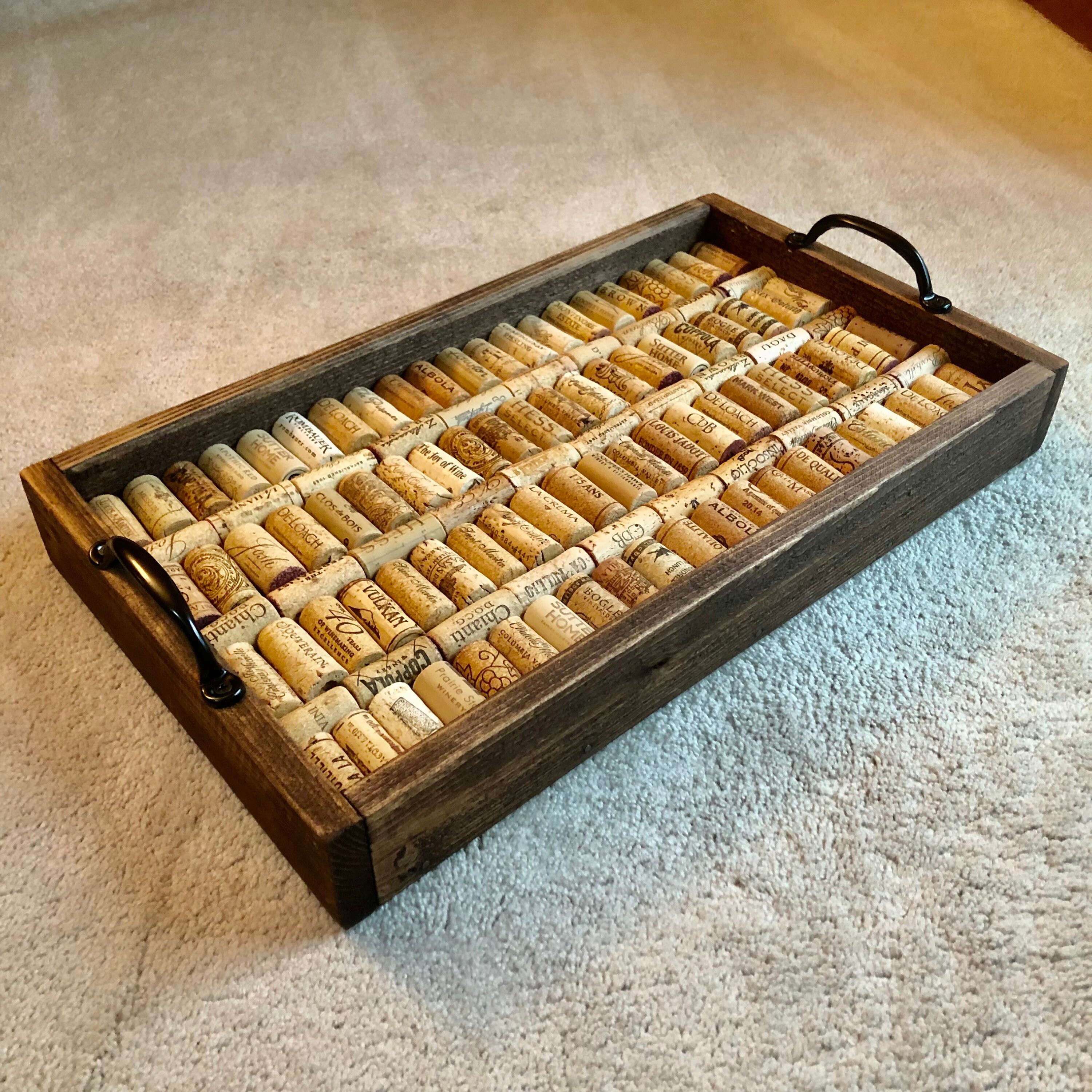 Wine Cork Serving Tray Etsy
