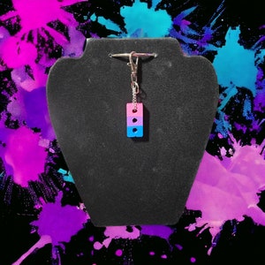 Bisexual Pride Brick Necklace || LGBTQIA Bisexual Queer Pink Purple Blue birthday present partner bespoke gift pride Gay