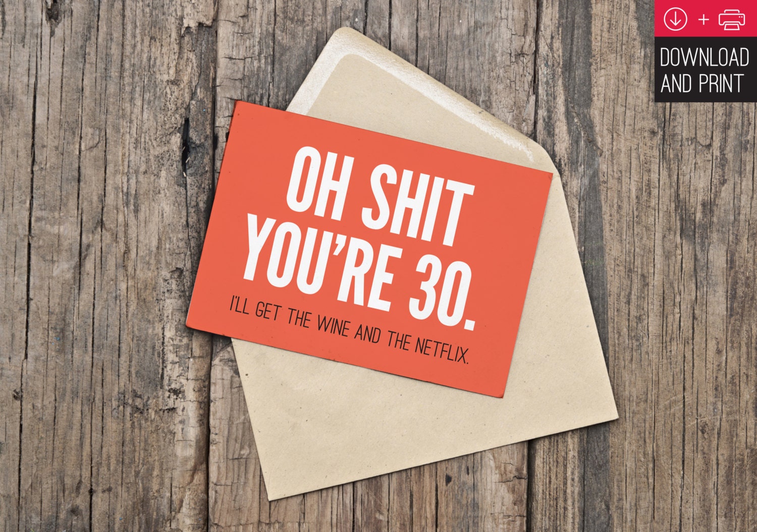 30. Geburtstagskarte / lustige Geburtstag / INSTANT DOWNLOAD