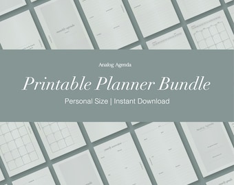 Printable | Planner | Personal Size | Undated | Bundle | Digital Download