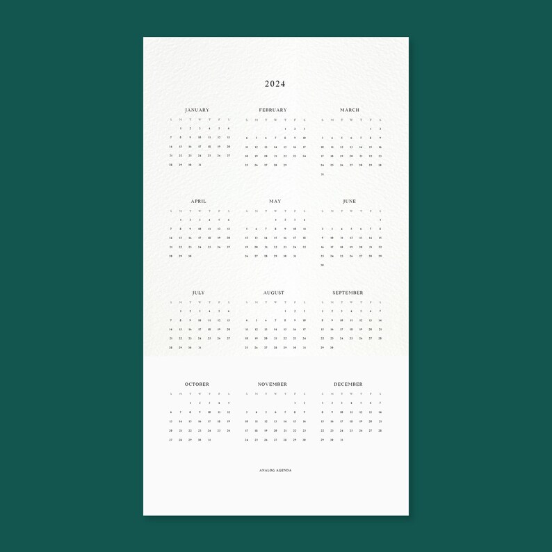 Minimalist Personal Size Yearly Calendar Inserts: 2023-2025 (Printable Digital Download) image 4