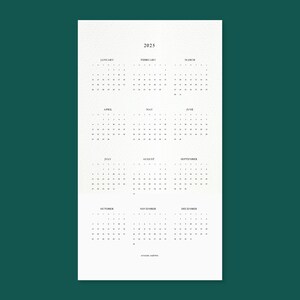 Minimalist Personal Size Yearly Calendar Inserts: 2023-2025 (Printable Digital Download) image 5