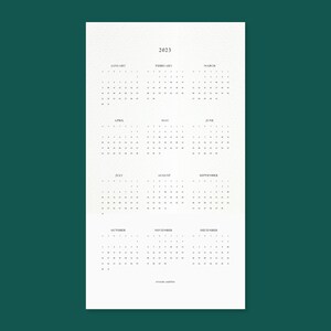 Minimalist Personal Size Yearly Calendar Inserts: 2023-2025 (Printable Digital Download) image 3