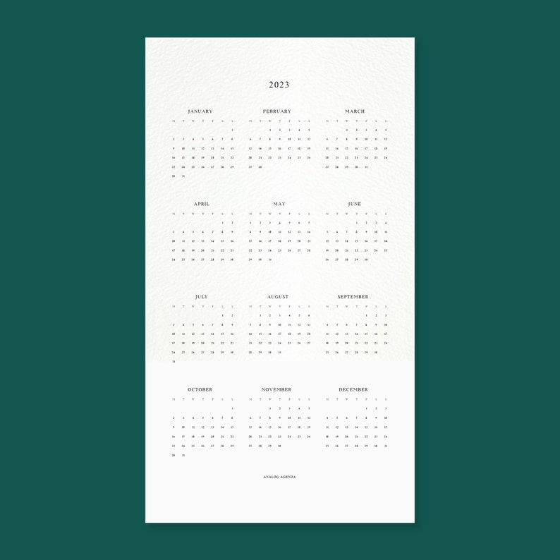 Minimalist Personal Size Yearly Calendar Inserts: 2023-2025 (Printable Digital Download) image 3