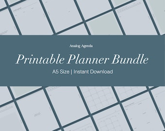 Printable Planner Inserts – Undated Digital Download (200+ Pages)
