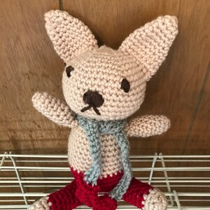 Crocheted Rabbit with Scarf