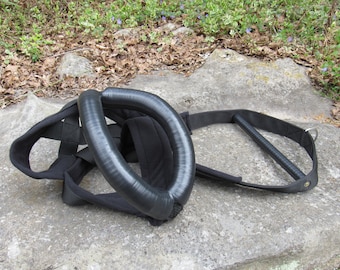 Dog weight pull harness competition resistance training conditioning Various sizes BLACK PADDED NECK
