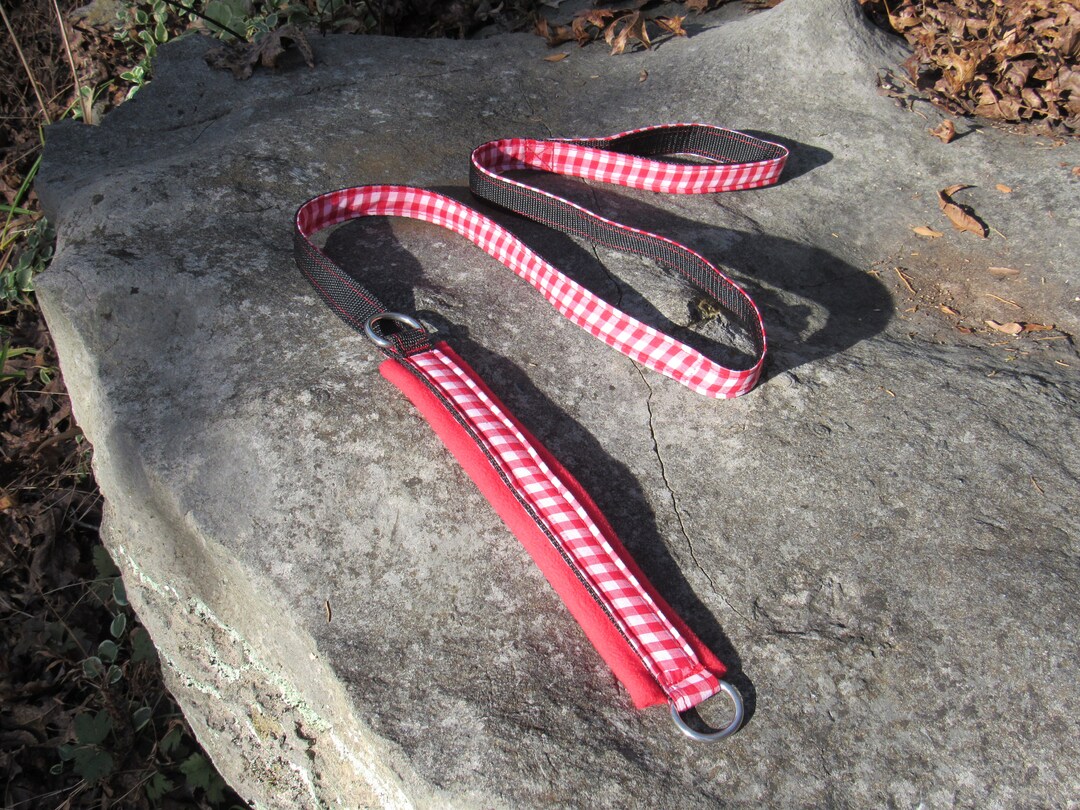 Double Ring Lure Coursing Slip Lead Leash Barn Hunt Agility Fast Cat Flyball Dog Sports RED