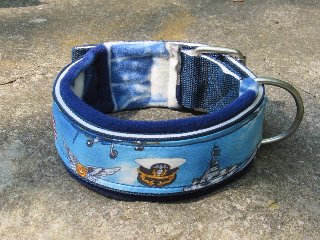 2 Wide 4 Ply Nylon Buckle Dog Collar American Bully Pit Bull Bulldog NAVY Etsy