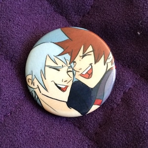 Kingdom Hearts Button: Sora and Riku