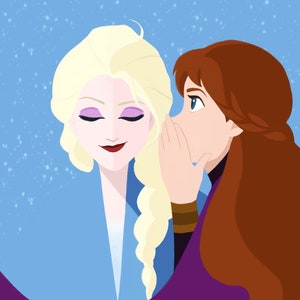Poster et cartes postales inspirés de La Reine des Neiges