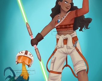 Lámina artística de Moana, piloto de X-Wing