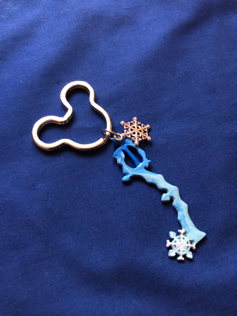 Kingdom Hearts Keyblade Keychains Hand-painted With Charms - Etsy