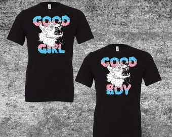 Good Girl Boy Trans PRIDE Limited Edition Black Apparel T-Shirt Cotton