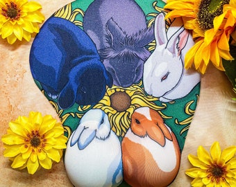 Tapis de souris Bunny Sunflower 3D