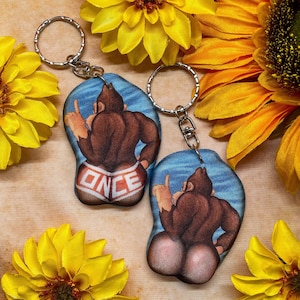 Donkey Kong ONCE Booty Keychain 3D Mini Mousepad