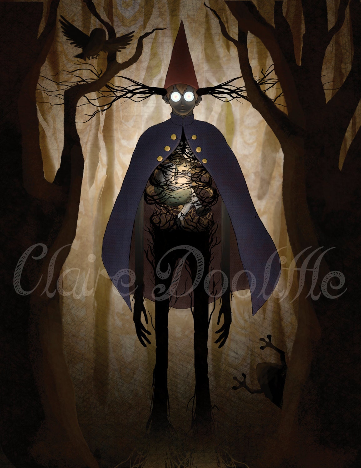 the Beast Print Over the Garden Wall Fanart Print Etsy