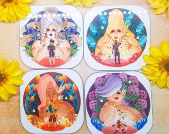 Great Fairies Hardboard Coaster Set