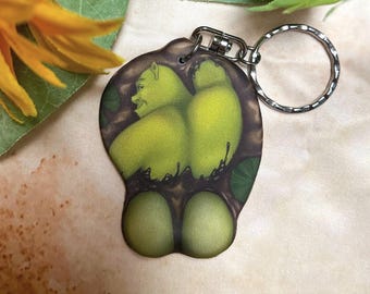 Shrexy Swamp Ass Booty Keychain 3D Mini Mousepad