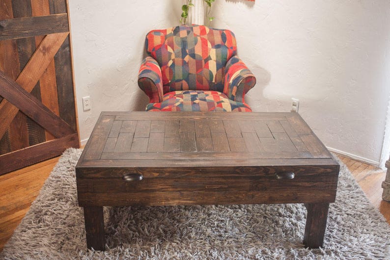 Coffee Height Secret Compartment Table for Storing Guns MADE TO ORDER