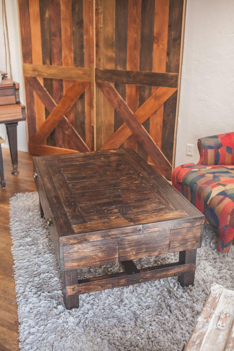 Coffee Height Secret Compartment Table for Storing Guns MADE TO ORDER