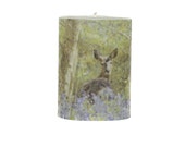 Pillar Candle 'Deer in Bluebells'