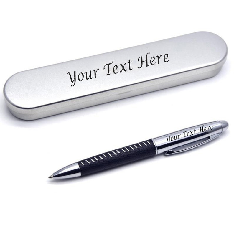 Personlized Free Engraving stainless steel highend Ball Pen Holiday Business Gift with Engraved Free Metal Pen Box