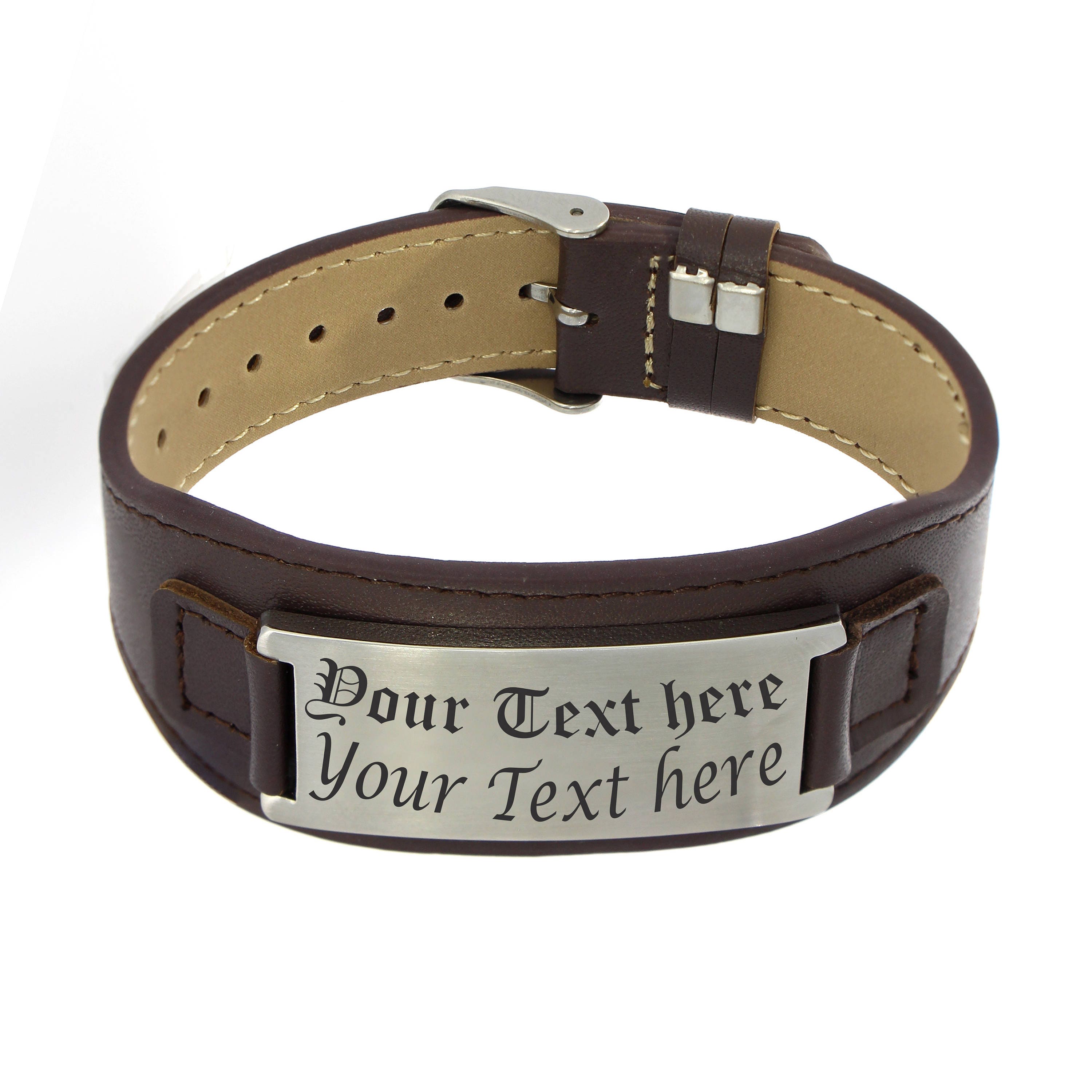 Leder Armband Magnet Verschluss 200mm Personalisierte Gravur kostenlos