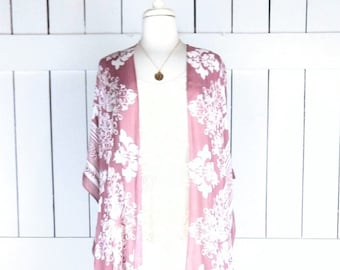 Chemisier Cardigan Kimono Fluide Pour Femme, Ouverte Sur Le Devant, En