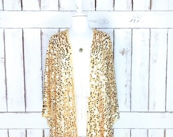 sparkly gold cardigan