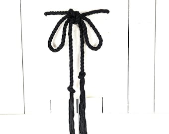 Braided Long Rope Knotted Tassel Chord Tie Belt - Etsy display picture 1