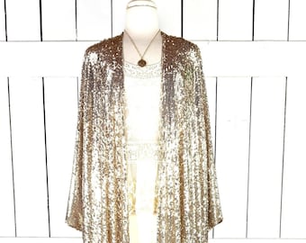 gold sequin sweater