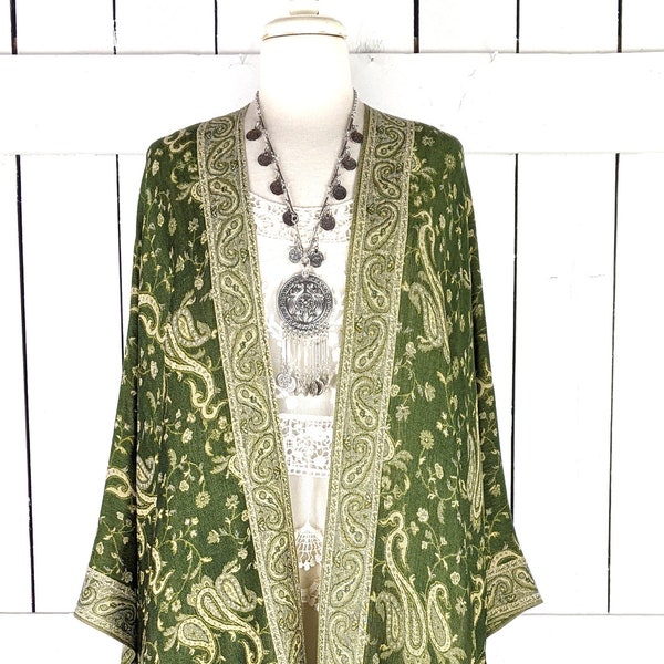 Green Kimono - Etsy