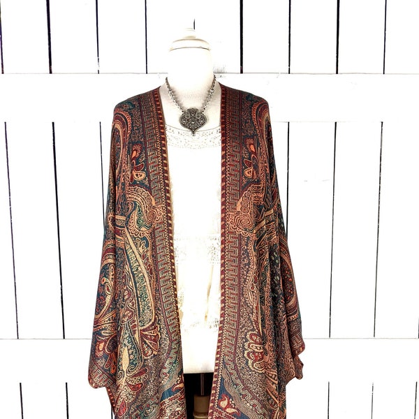 Kimono in teal Hydrangea main image 1