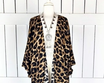 leopard print kimono jacket