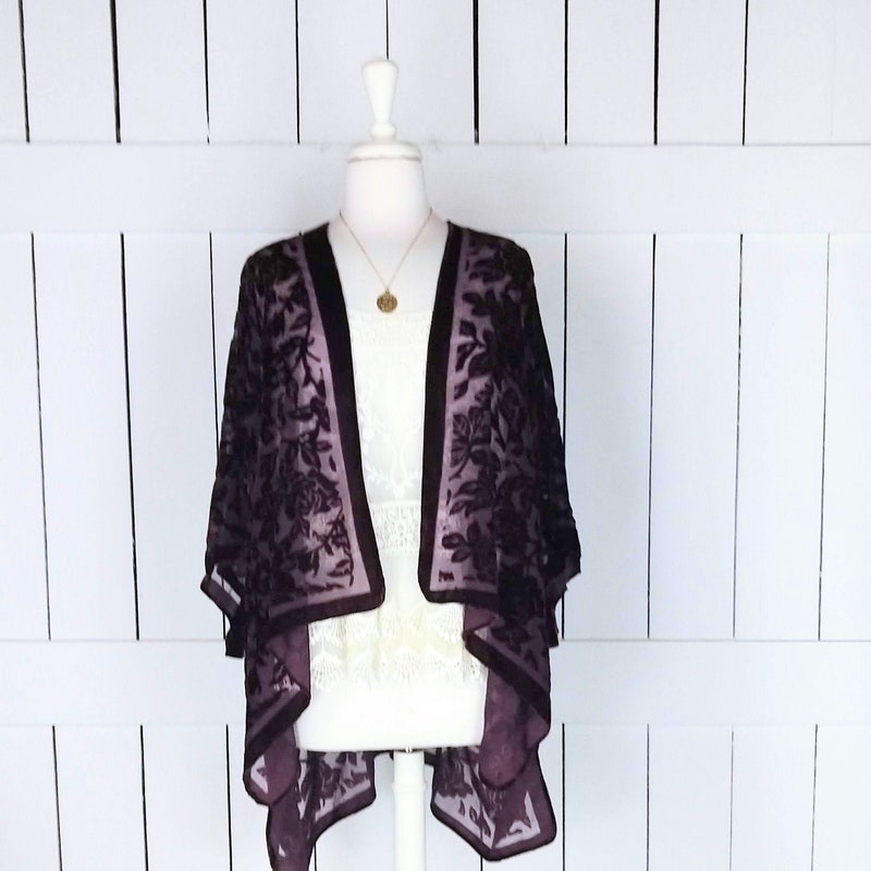 Burnout Velvet Short Sleeve Sweater