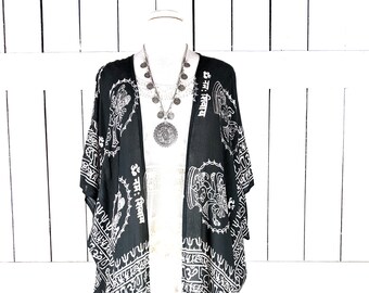 Om shawl meditation yoga kimono cardigan cover up