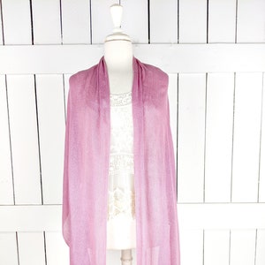 Pink sheer fringe wrap shawl scarf